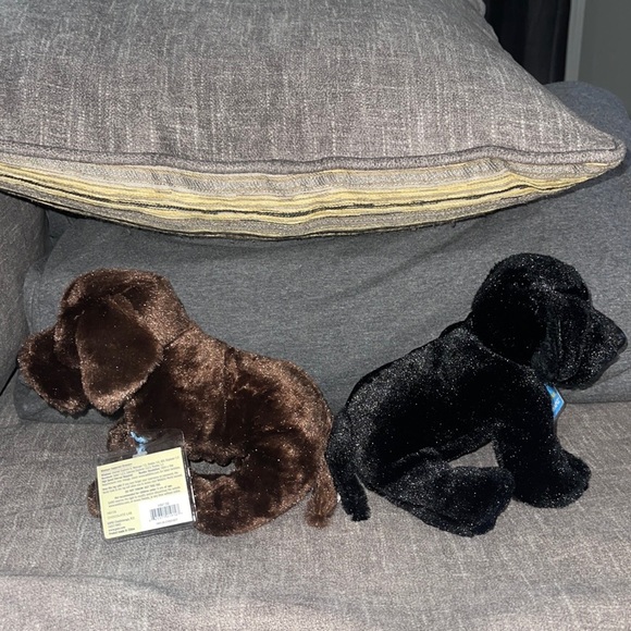 WEBKINZ Ganz LAB BLACK & CHOCOLATE HM136 & HM138 hang & but Tag No Code retired - Picture 4 of 16